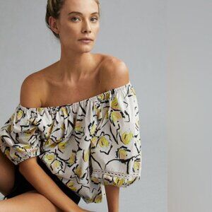 Velvet by Graham & Spencer Zoey Print top in Lilypad Print in Multi - Size M NWT